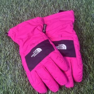 The North Face Youth Large Winter Gloves Pink Black – Excellent Condition